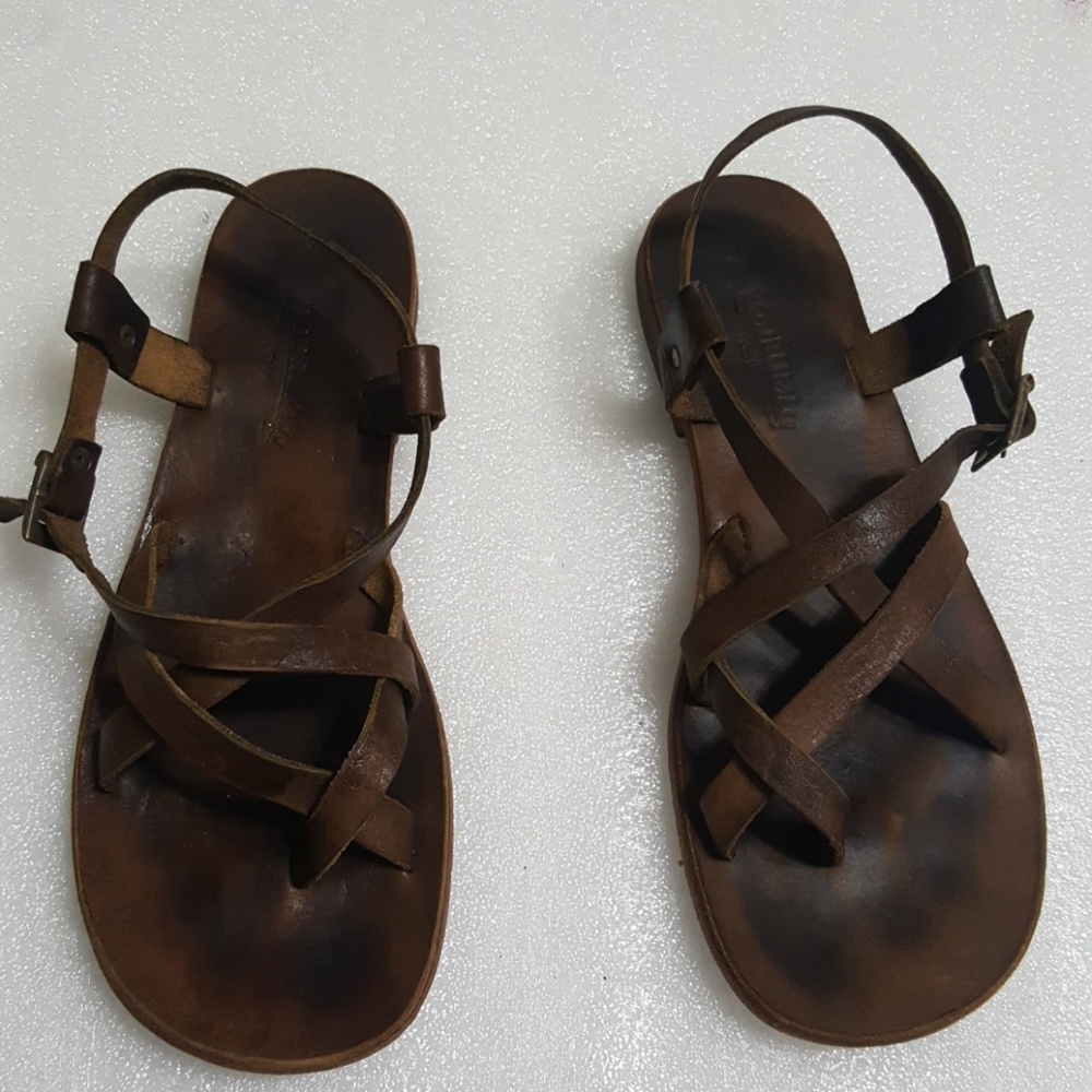 🎈BODRUMLU🎈 women's strappy brown leather